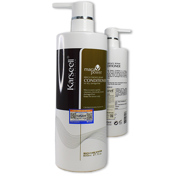 Acondicionador Reparador Esencia de Macadamia para cabello seco y dañado KARSEELL 800m