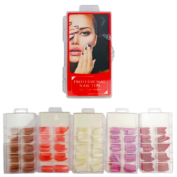 Kit de uñas postizas de colores surtidos Professional Nail Tips *100 piezas