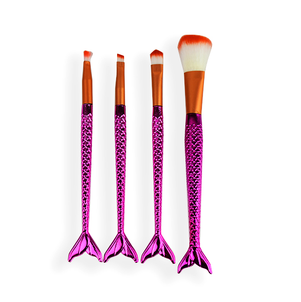 Kit de brochas p/maquillaje *4U estilo sirena tornasol