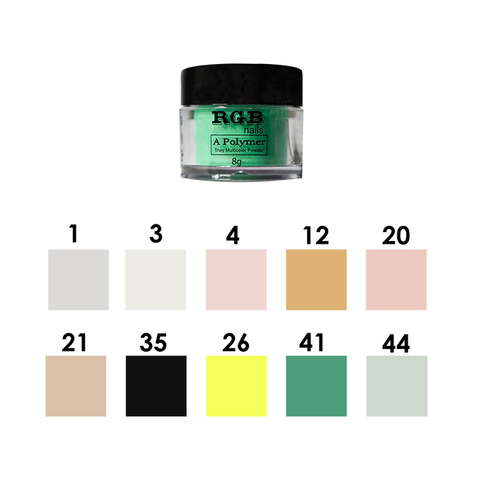 Polvo acrilico rgb para uñas 8g a