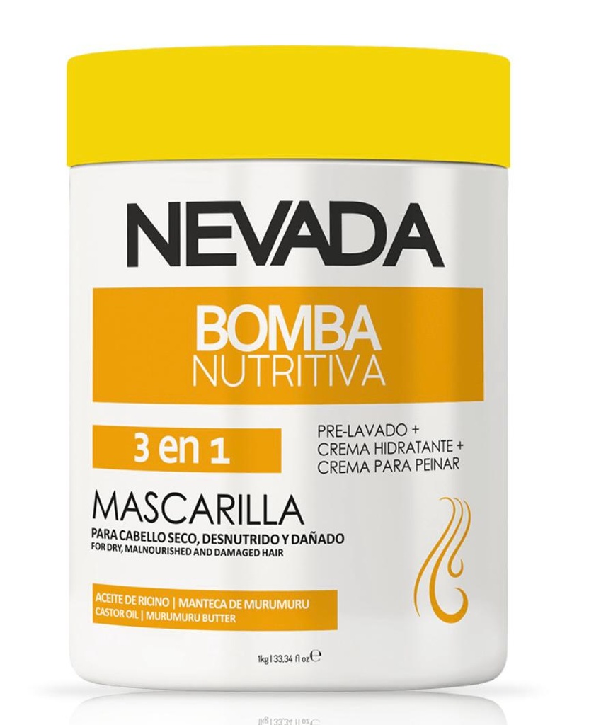 Mascarilla para el cabello bomba NUTRITIVA  - Nevada
