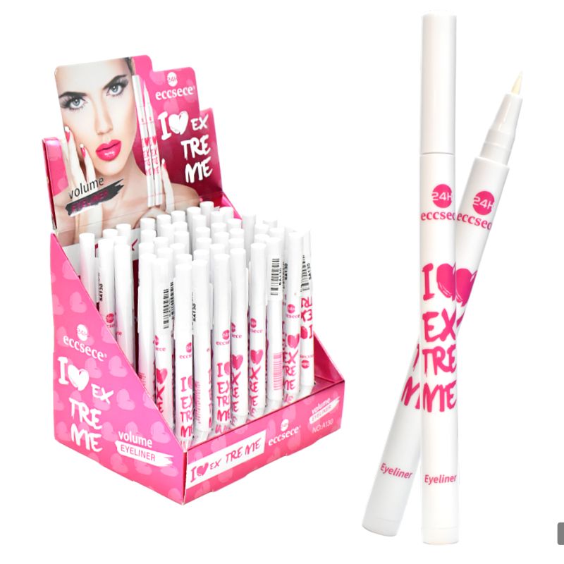 Delineadores Para Ojos Eccsece 24H Color Blanco