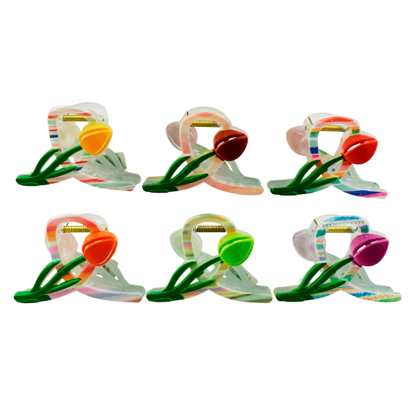 Gancho para el cabello con diseño de tulipan