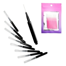 [6934576392051] SET de 8 micro cepillos para cejas colores surtidos