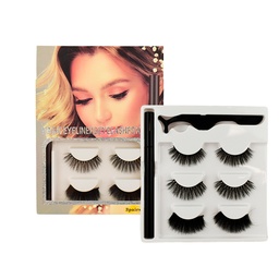 [B00124] Kit de delineador y pestañas postizas 3 pares