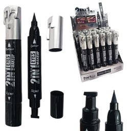 [6985948551828] Delineador para ojos de 2 puntas con sello color negro de Miss Betty
