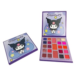 [6926681850144] Sombra para ojos de 23 colores con presentación lila Kuromi estrellas de Sairio
