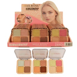 Paleta de iluminadores de 4 colores - Miss Rose