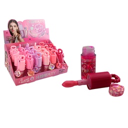 [6971605292562] Brillo labial con llavero de patita de gato - HuxiaBeauty