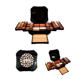 [6941898913413] Caja de maquillaje profesional leopard - Miss Rose
