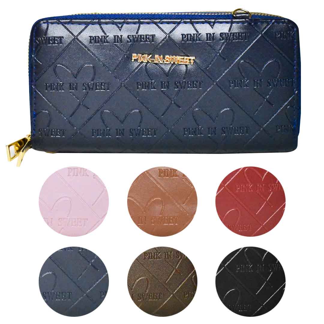 Billetera pink in sweet con textura