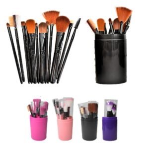 Set de brochas de 12 unidades en tubo colores variados