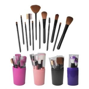 Set de brochas de 12 unidades en tubo colores variados