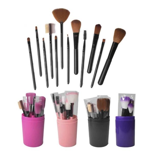 Set de brochas de 12 unidades en tubo colores variados - Imagen 2