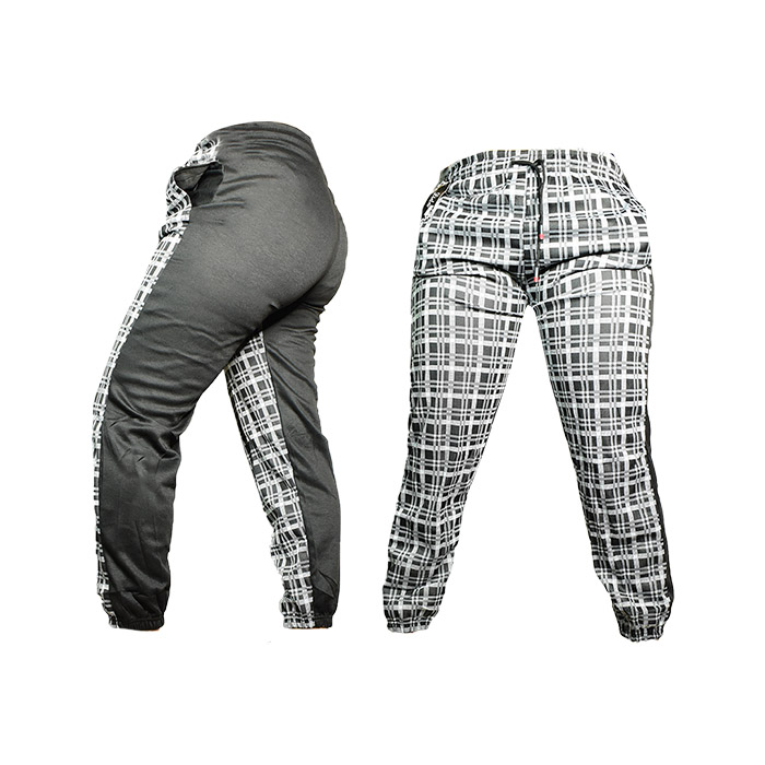 Pants negros lida con diseño cuadros al frente