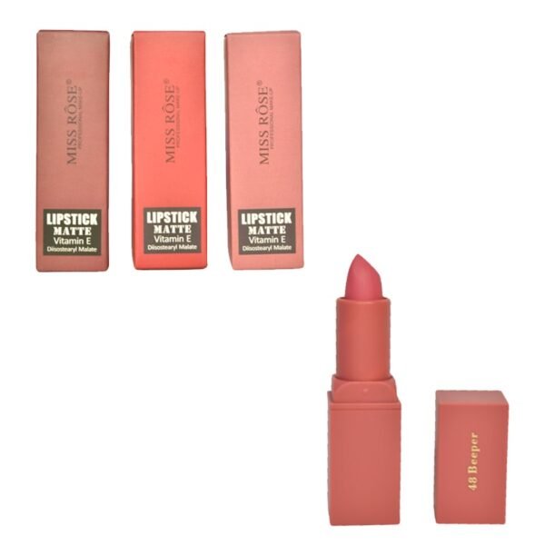 Labiales miss rose matte cuadrados en caja lisa