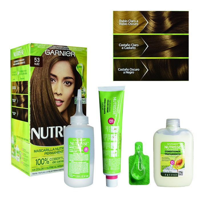 Tinte para cabello garnier nutrisse nuez 53