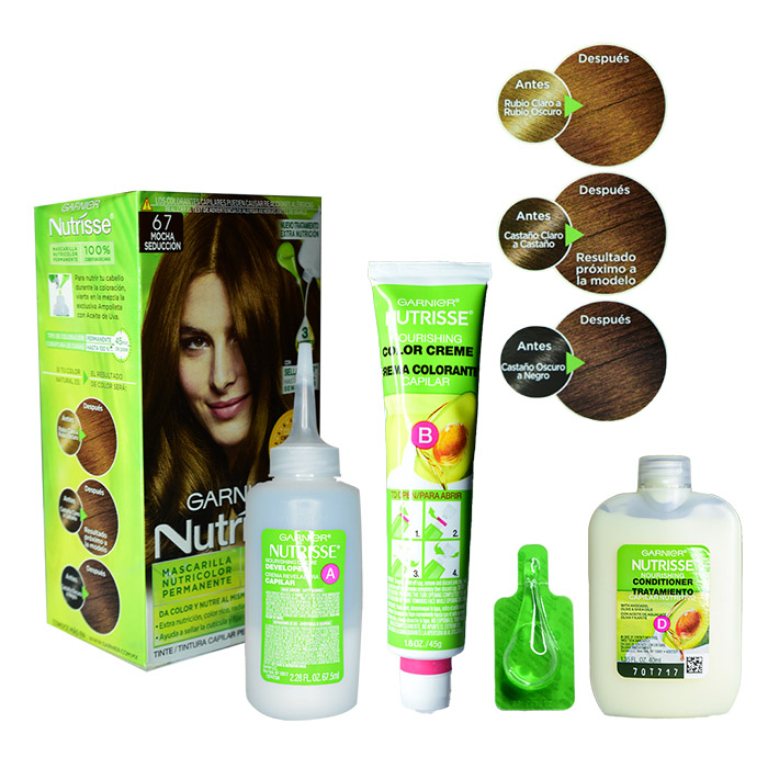 Tinte para cabello garnier nutrisse mocha seduccion 67