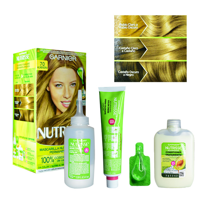 Tinte para cabello garnier nutrisse almendra 70