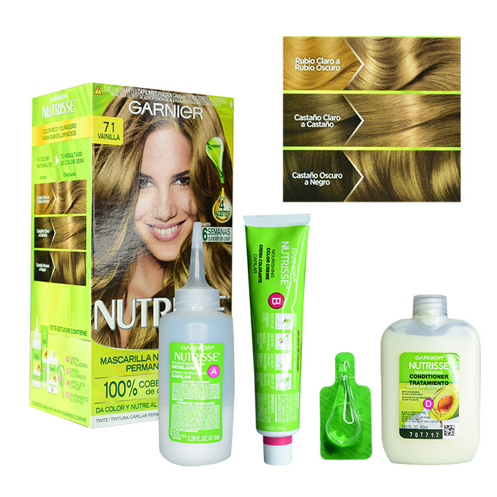 Tinte para cabello garnier nutrisse vainilla 71