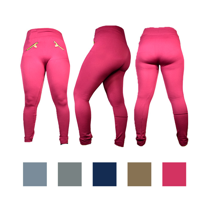 Leggins con simulación de bolsillo talla única