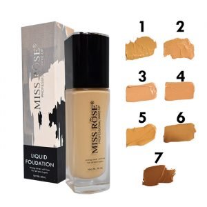 Bases Miss Rose liquid foundation caja negra y gris de 30ml