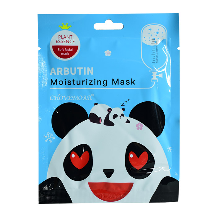 Mascarilla arbutin con diseño de panda chovemoar