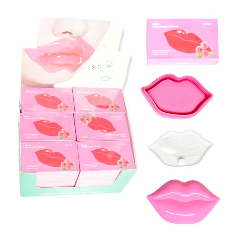 Parches hidratantes para labios de durazno