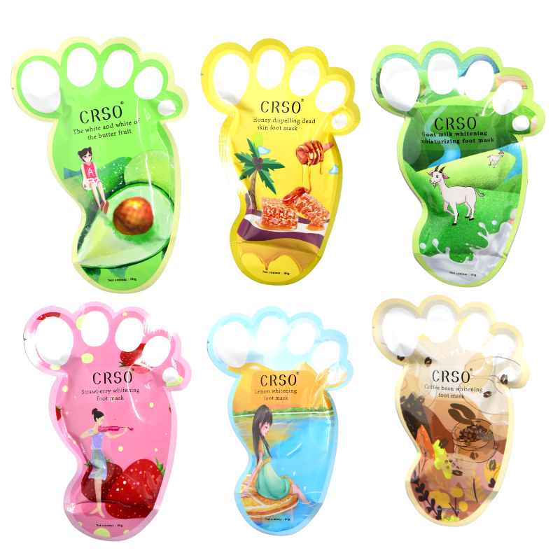Mascarilla exfoliante para pies crso de colores