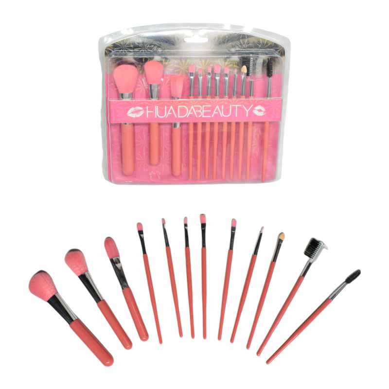 Kit de brochas hudabeauty 12u palo rosa