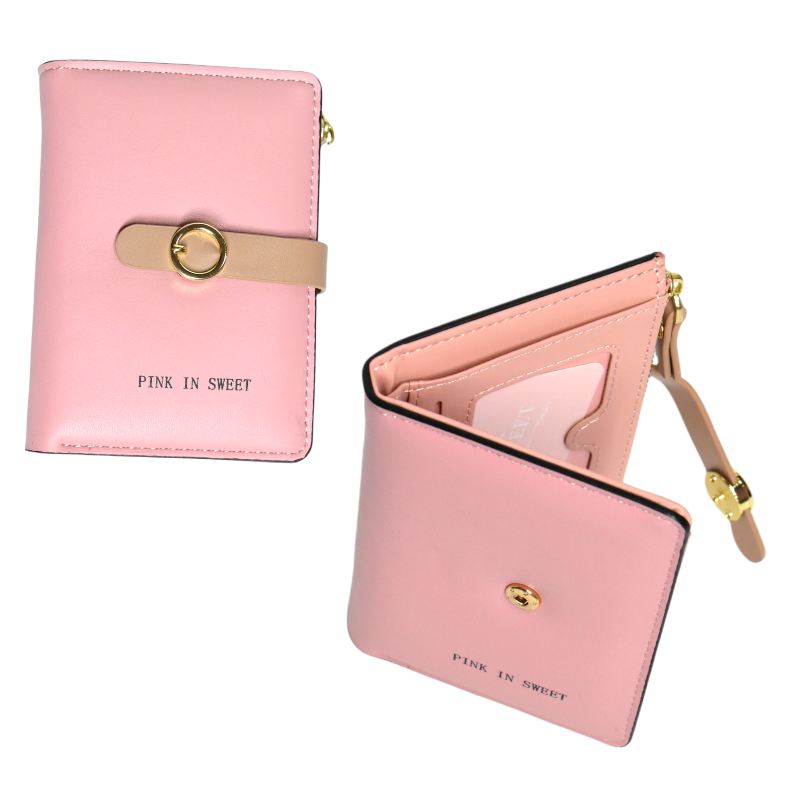 Billetera rosada pink in sweet con broche