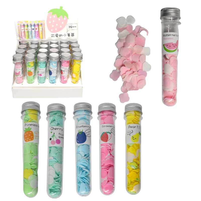 Jabon en tubo presentación pétalos de frutas