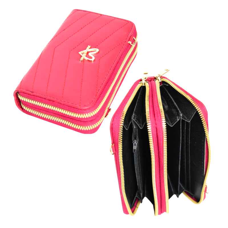 Billetera emblema pink in sweet textura rojo