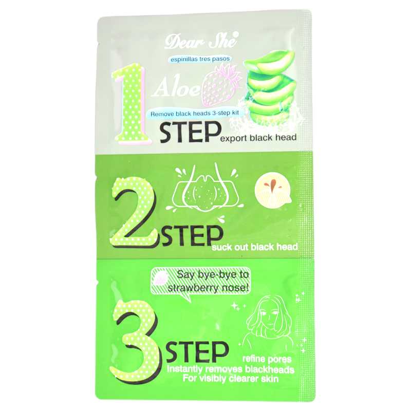 Mascarilla para nariz de 3 pasos de aloe vera dear she