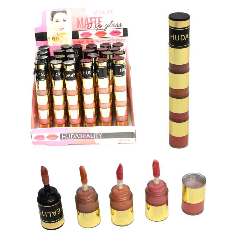 LABIALES LIQUIDOS MATTE HUDA3EALTY 5 EN 1 DORADO