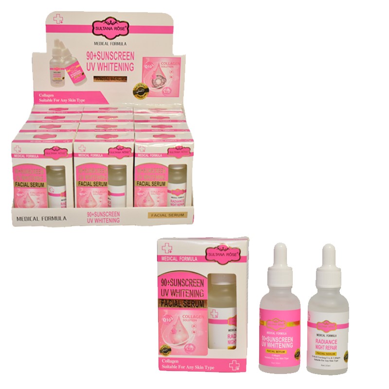 Suero facial Sultana Rose con solución de colágeno