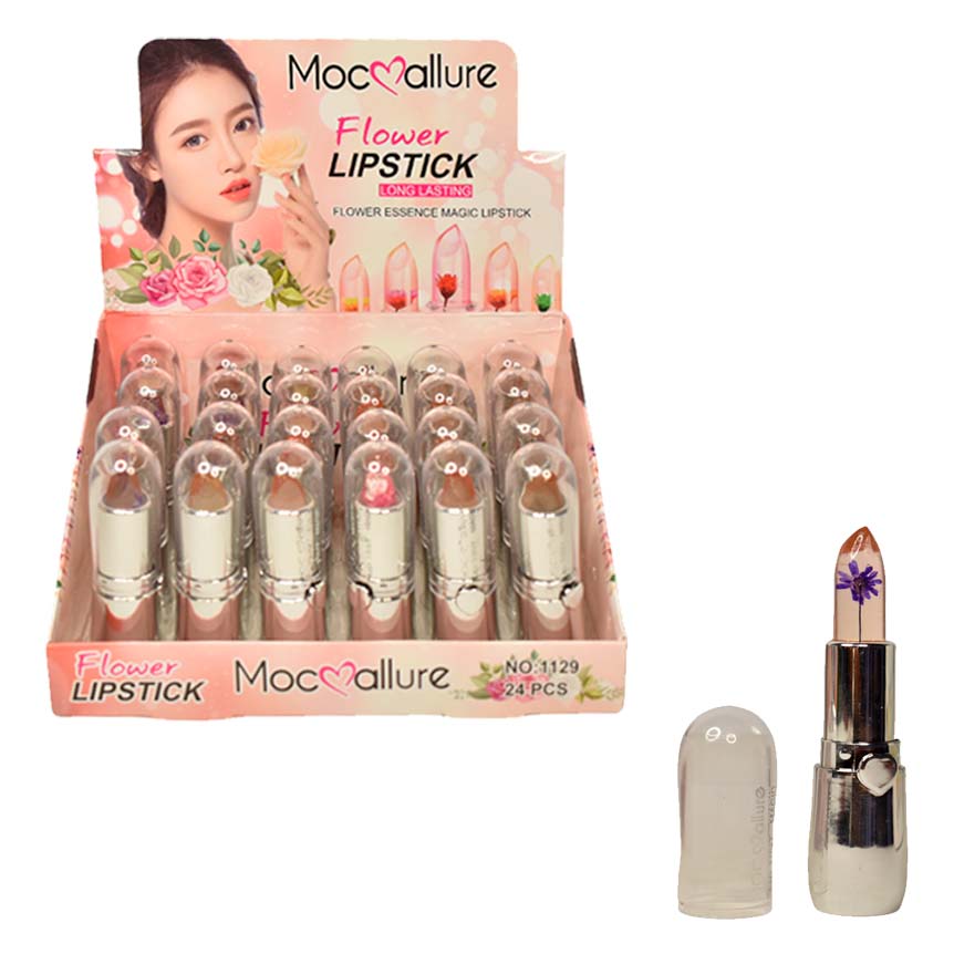 Brillo labial mágico plateado Mocallure de flores