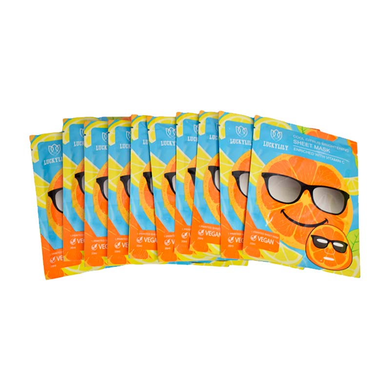 Mascarilla de vitamina C Lucky Lily diseño naranja
