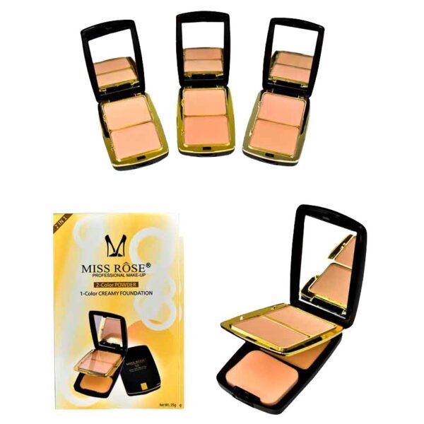 Polvos compactos y base en crema 2 en 1 Miss Rose