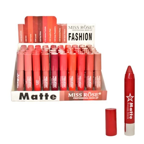 Labial Miss Rose crayón matte profesional make-up