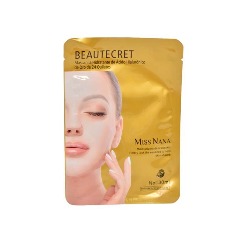 Mascarilla hidratante de ácido hialurónico de Oro 24 Quilates Beautecret