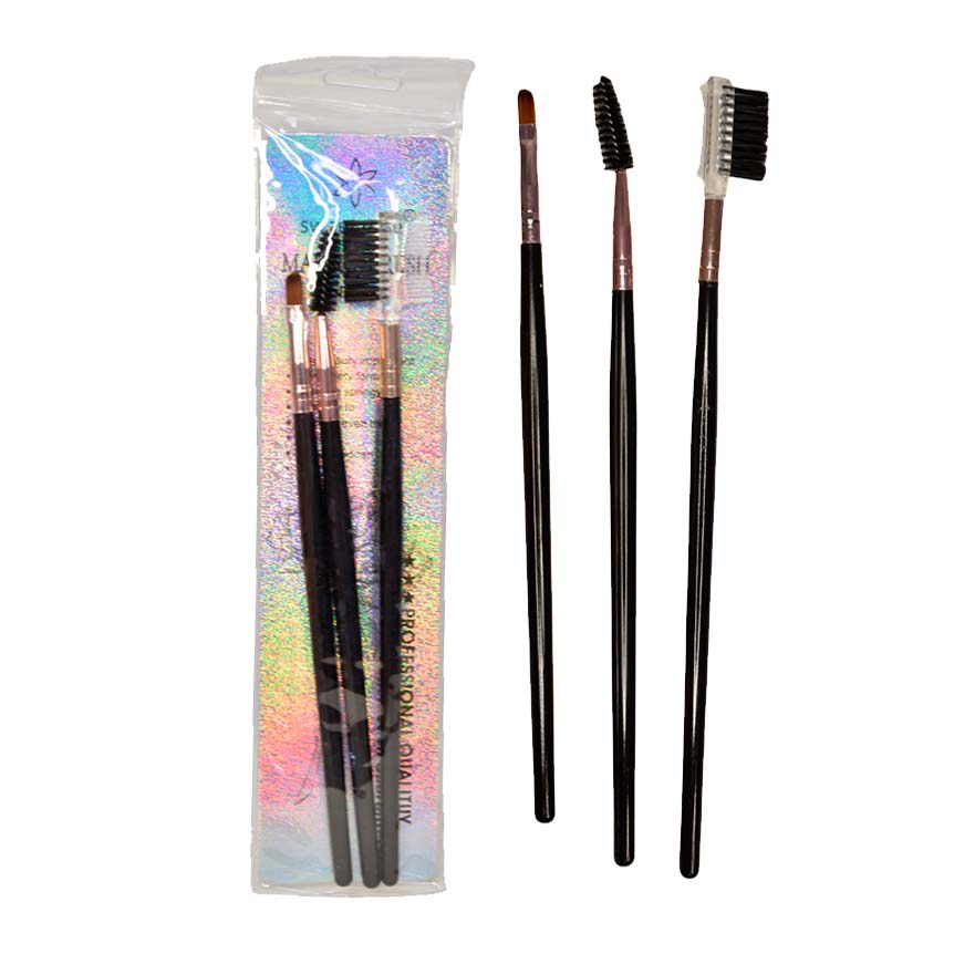 Kit de brochas para cejas Sweet Rose 3 unidades