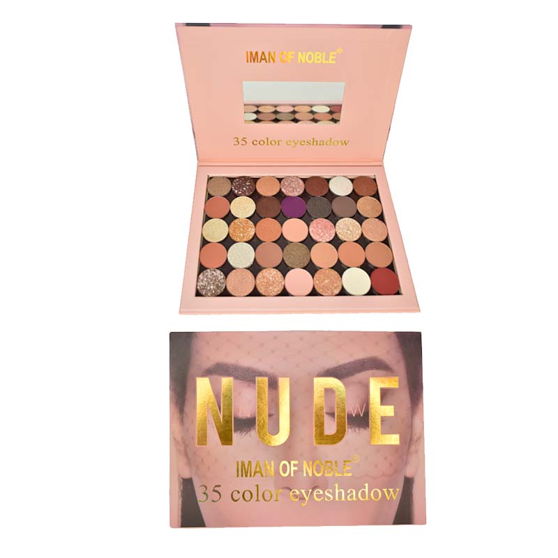 Sombra new nude Iman of Noble 35 colores empaque rosado