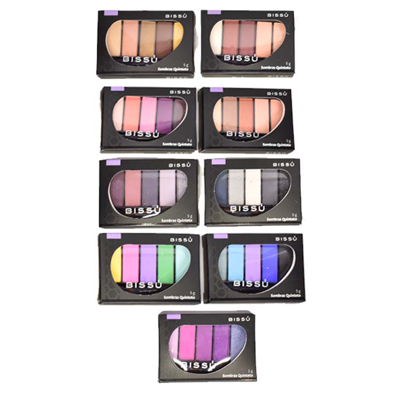 Quinteto de sombras bissu con brocha aplicadora en caja B