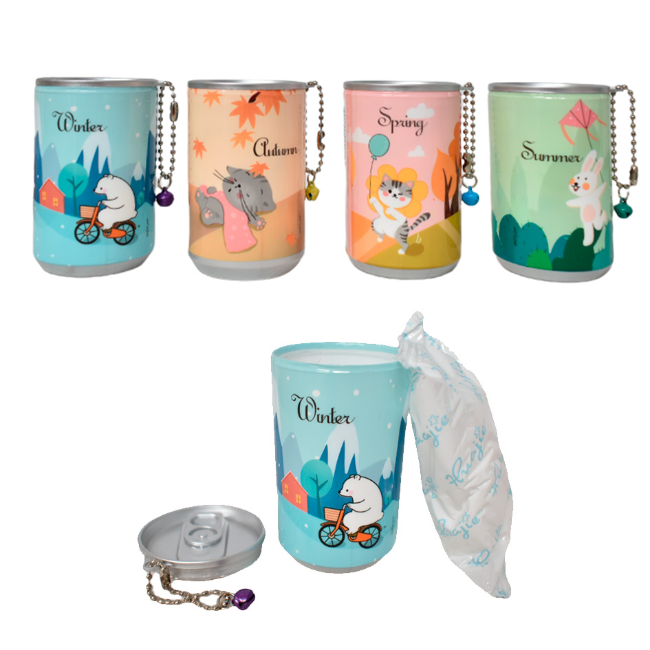 Toallas desmaquillantes en lata diseño de animales varios