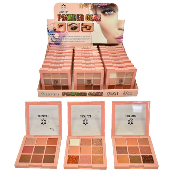Sombra de 9 colores cake tapa transparente Lucky Lily