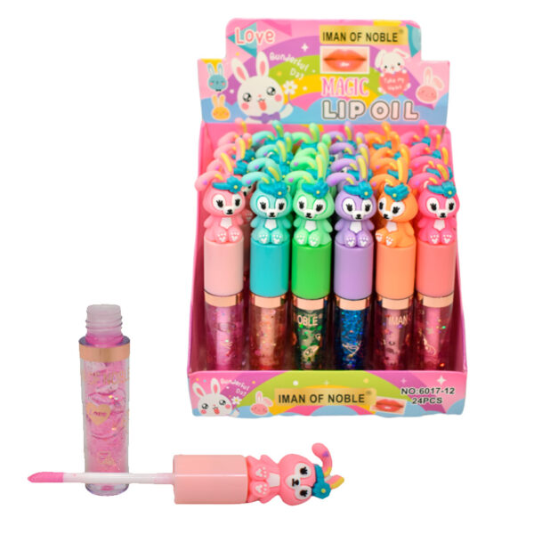 Brillo en diseño de conejito Lip Oil surtido