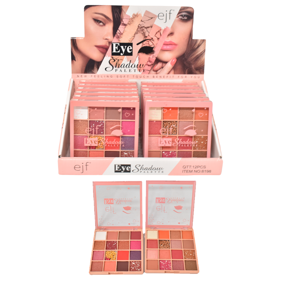 Sombras Ejf Pelette 16 colores caja rosada