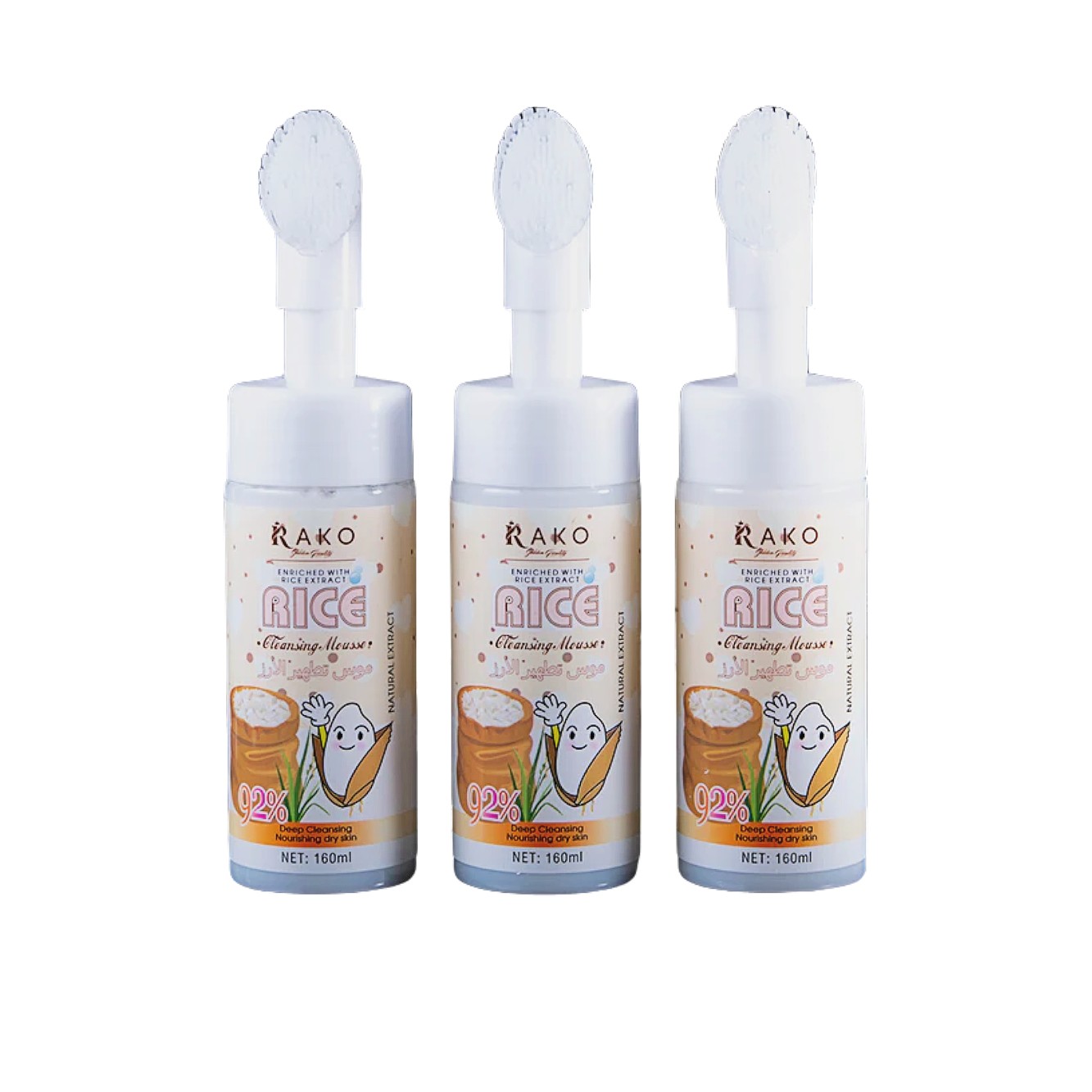 Espuma limpiadora Rako con extracto de arroz 160ml - Imagen 2