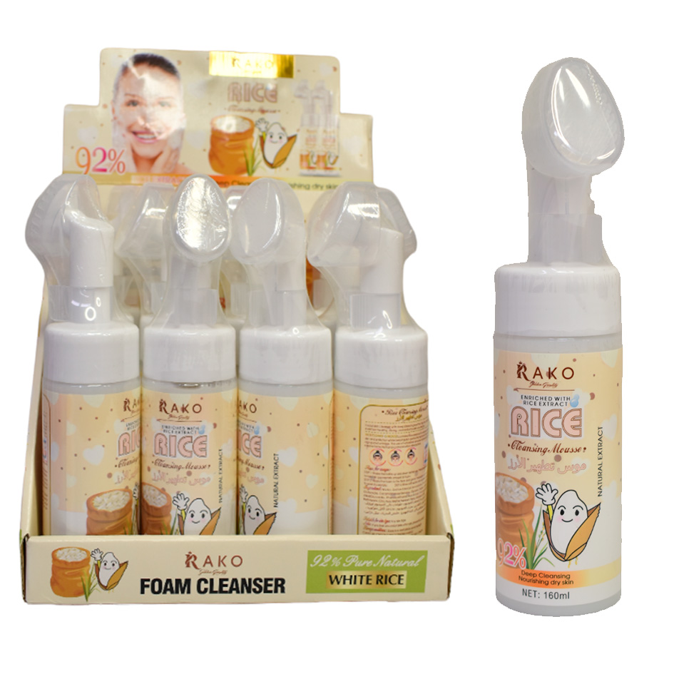 Espuma limpiadora Rako con extracto de arroz 160ml